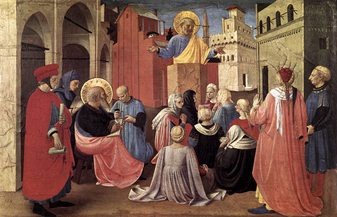 Saint Peter Preaching in the Presence of Saint Mark: ca 1433